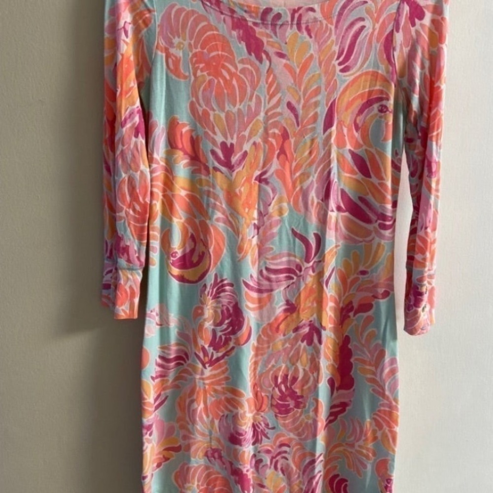Lilly Pulitzer Vibrant Long Sleeve Floral Dress